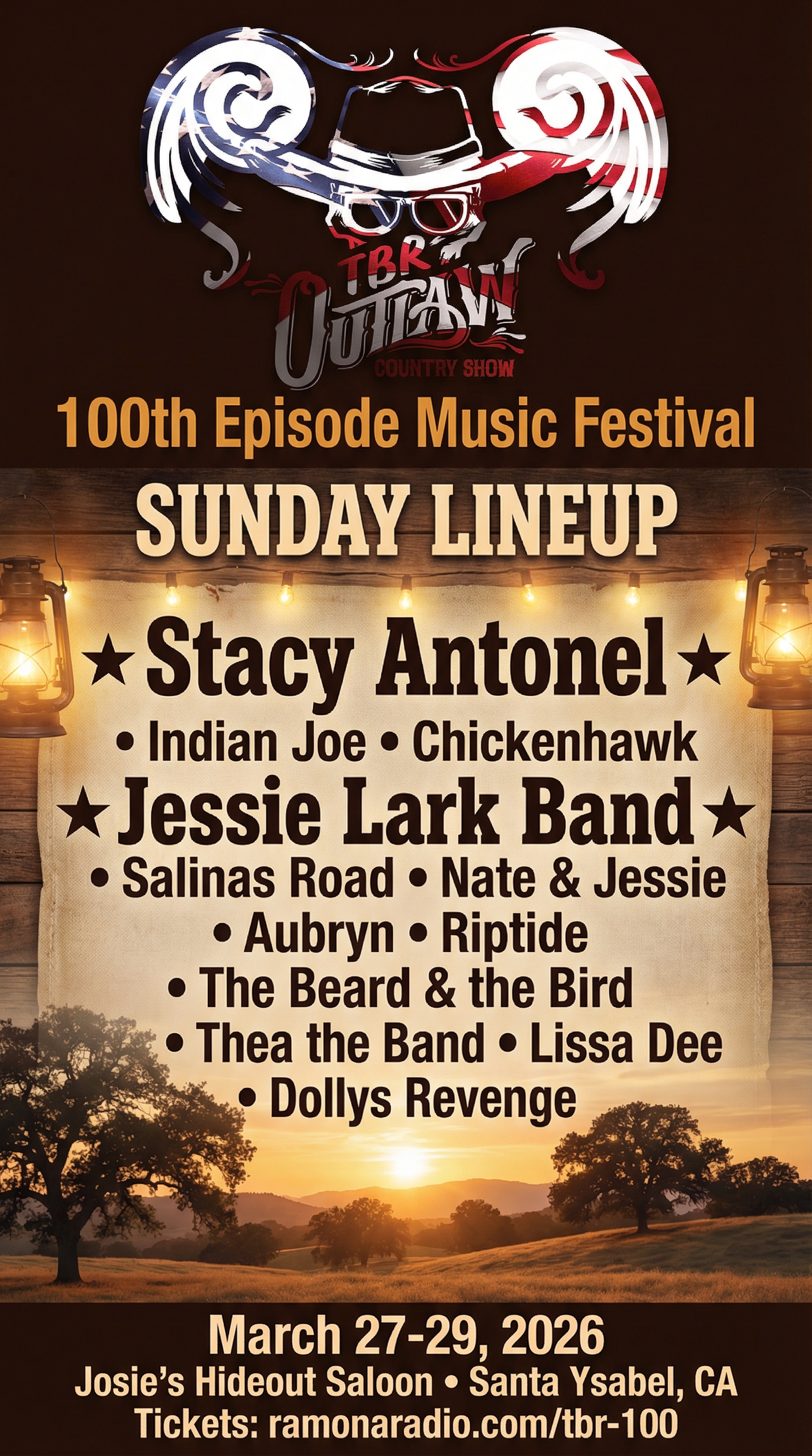 Sunday Lineup - TBR 100th Episode Music Festival